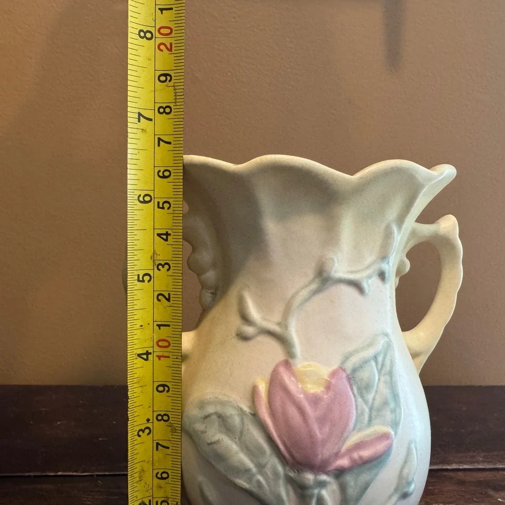 Hull Art Pottery Vase Yellow Magnolia 11 6 1/2 USA‎ Vintage Floral Decor